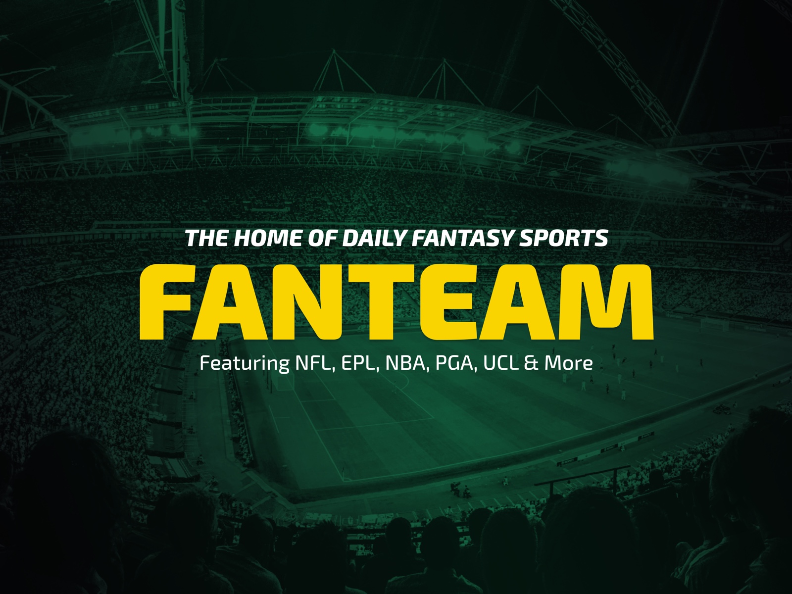 FanTeam brand key visual, the home of daily fantasy sports
