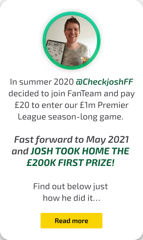 Winner testimonial section, mobile