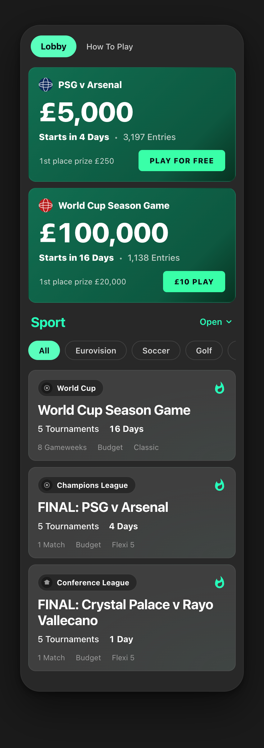 Bet365 lobby on the shared design system