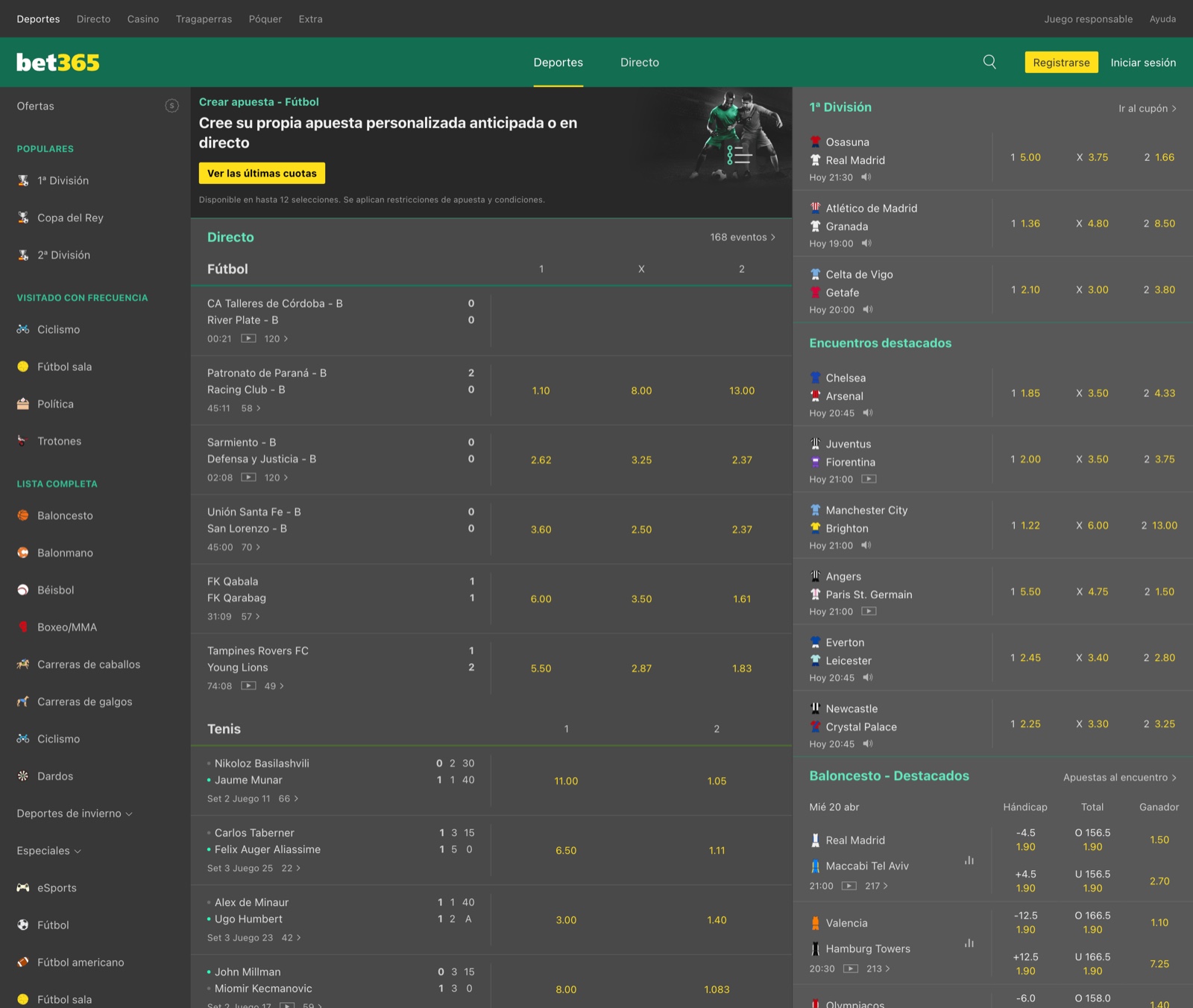 Bet365's original website