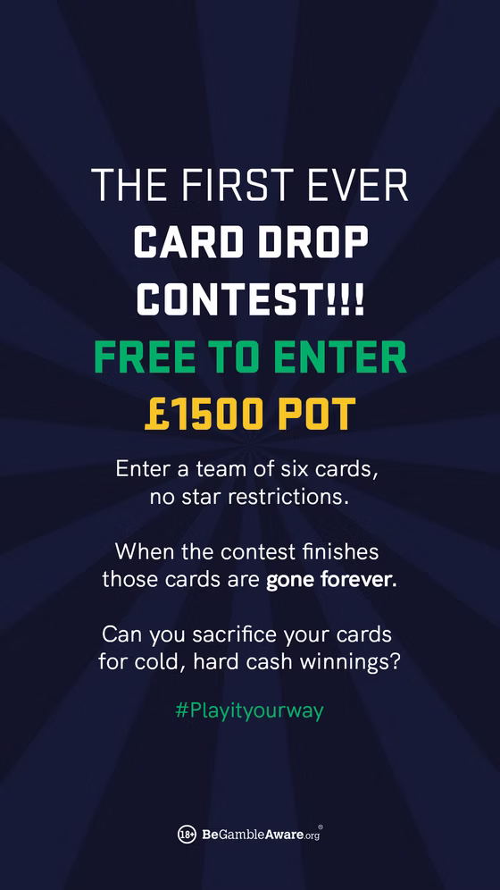 First ever card drop contest story