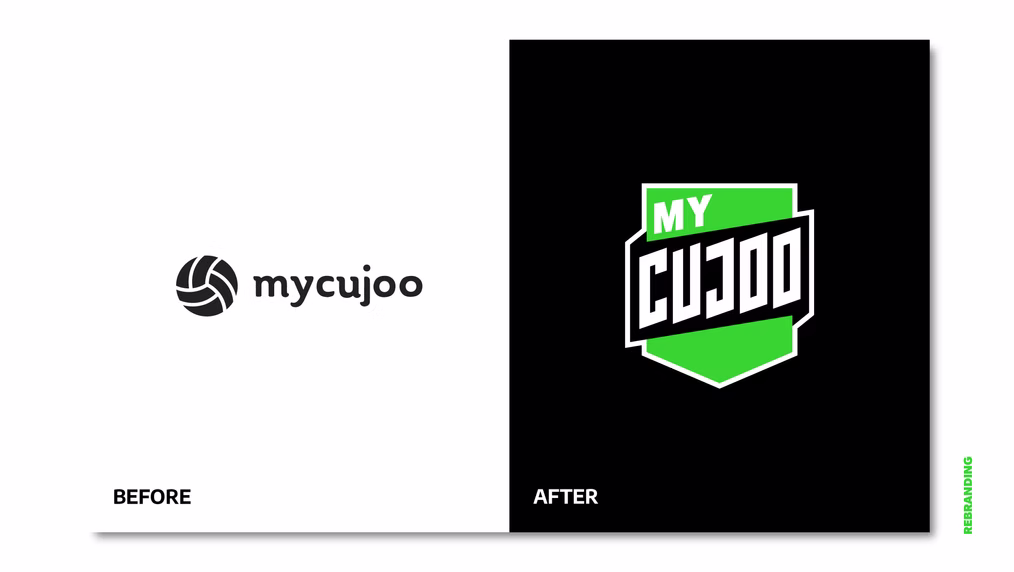 MyCujoo logo before and after the rebrand